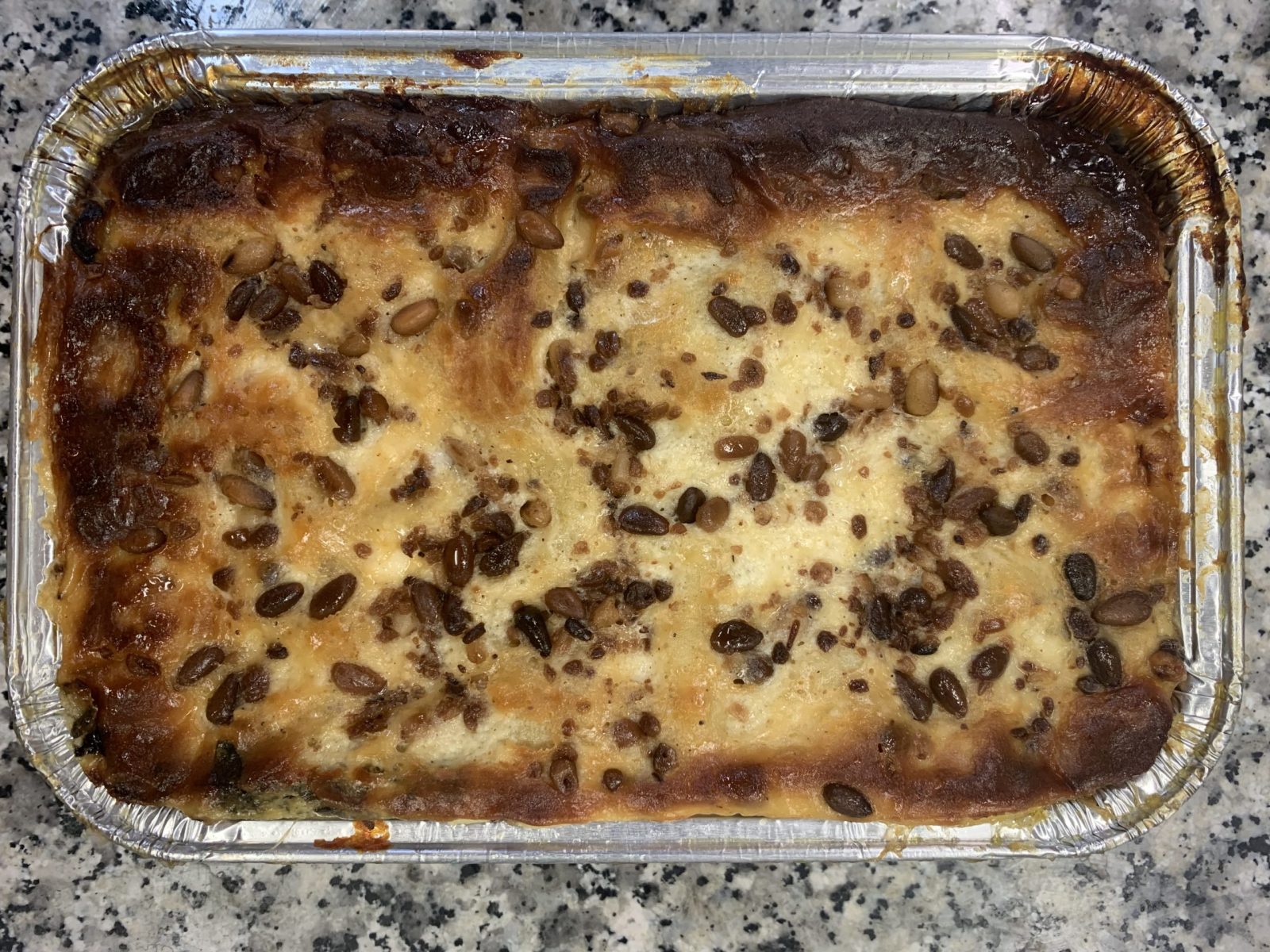 Lasagne côtes de blettes, mascarpone, pignons de pin torréfiés